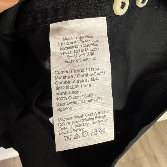 J.Crew Classic Secret Wash Cotton Poplin Shirt Mens L Black Button Down BW439 LS - Picture 6 of 7